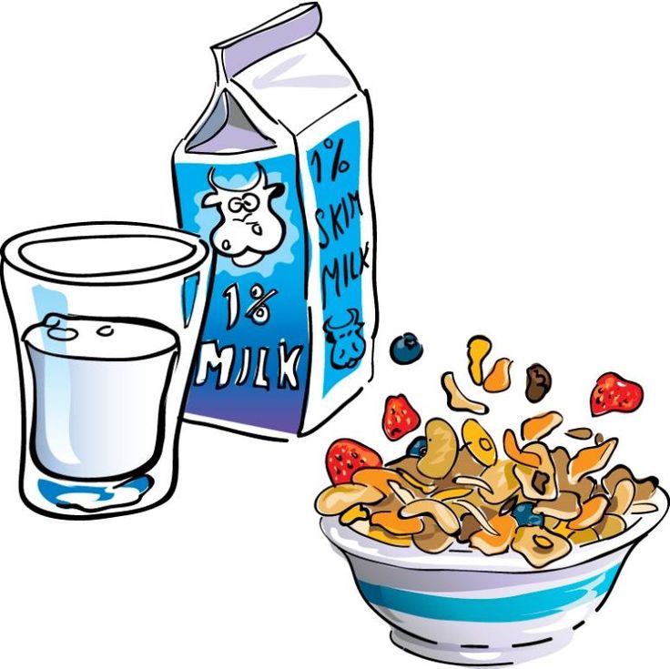Breakfast cereal and milk